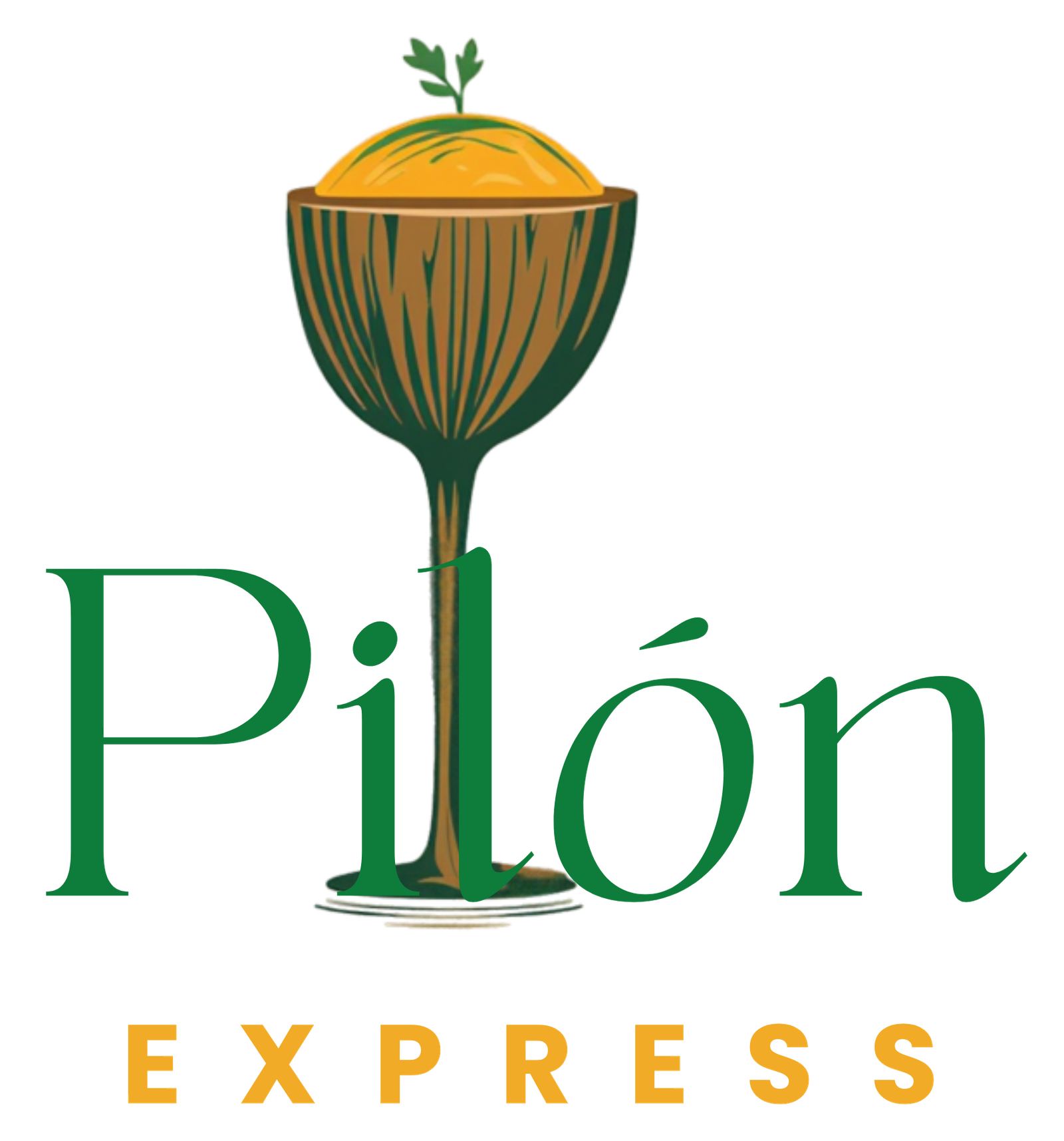 Logo de Pilón Express: una copa de pilón con mofongo que forma la letra l